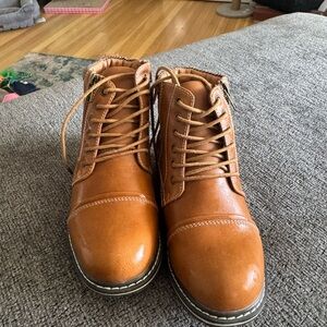 Kids Brown Leather Boots